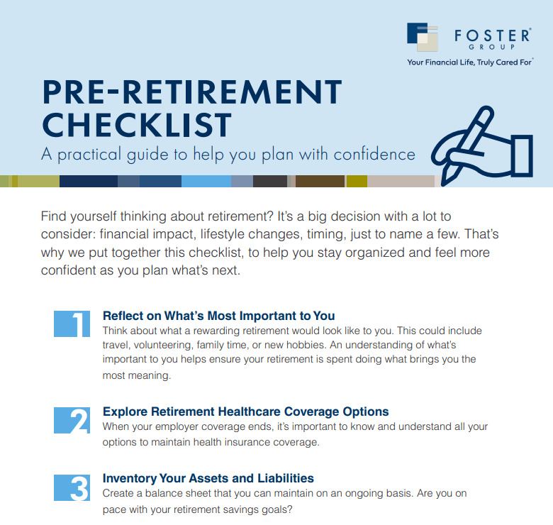 Pre-Retirement Checklist Download