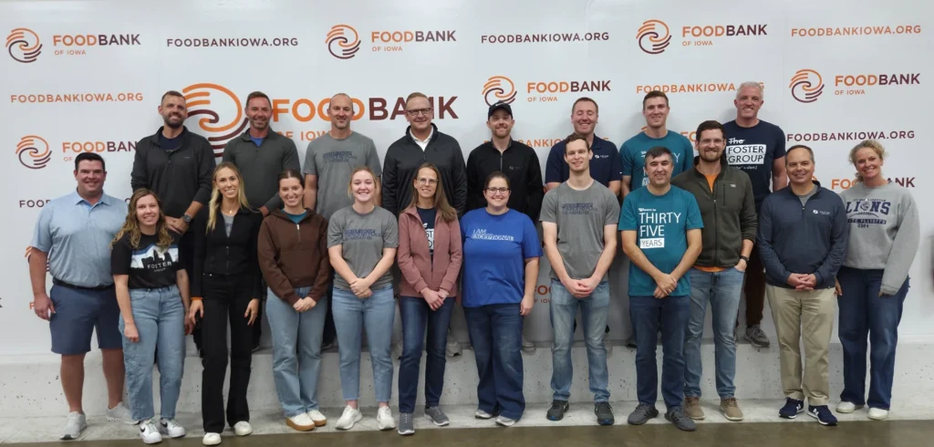 Foster Group at Food Bank of Iowa Volunteering